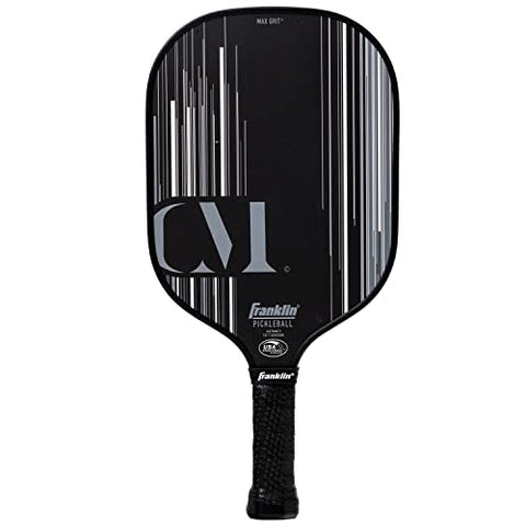 Franklin Sports Pro Pickleball Paddle - Christine McGrath Pro Player Tournament Pickleball Paddle - Polypropylene Paddle with Max Grit Surface - USA Pickleball (USAPA) Approved - Black - 13mm Core
