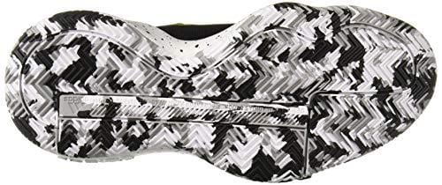 adidas Unisex Pro Vision Basketball Shoe, Black/White/Gold Metallic, 4 M US Big Kid