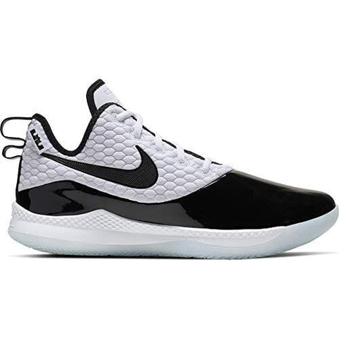 Nike Men's Lebron Witness III PRM Basketball Shoe (7.5 M US, White/Black/Half Blue)