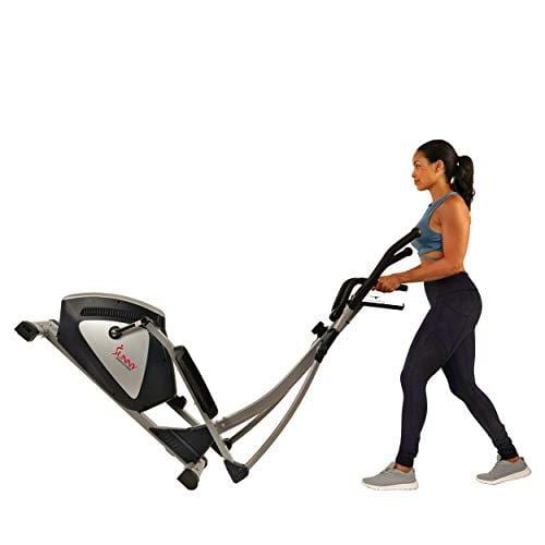 Sunny Health & Fitness Magnetic Elliptical Trainer Elliptical Machine w/  LCD Monitor and Heart Rate Monitoring - Endurance Zone - SF-E3804