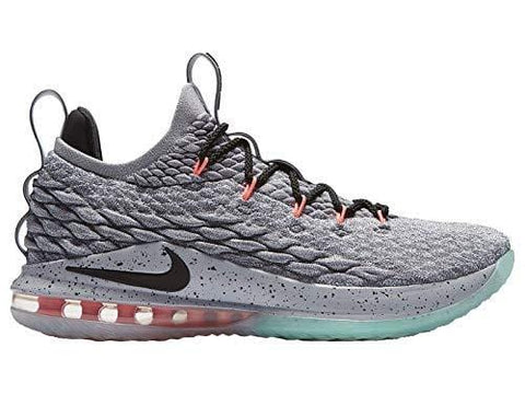 Nike Men's Lebron 15 Low Basketball Shoes (Grey/Black/Teal, 11.5 M US)