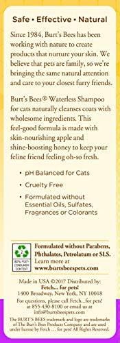 Burt's Bees for Cats Natural Waterless Shampoo with Apple & Honey | Cat Waterless Shampoo Spray, 10 oz