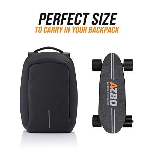 AZBO Portable Mini Electric Skateboard with Remote Control 400W Motor UL2272 Certified Motorized C9 Skateboard with Wireless Remote | 11 MPH Top Speed Electric Longboard