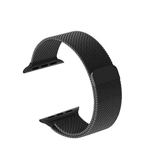 Smartwatch Bands for Apple Watch Series 4/3/2/1, Milanese Loop Band Stainless Steel with Adjustable Magnetic Closure Replacement Sport Bands Compatible with iWatch (Black,42mm/44mm) ...