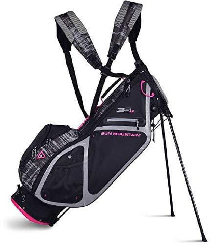 Sun Mountain Golf 2019 Women's 3.5 LS Stand Bag - Black-Gray-Galaxy-Pink