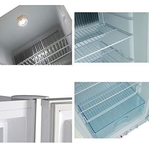 Smad Gas Refrigerator Freezer 110V/Propane Fridge Up Freezer, 9.3 Cu.Ft, White