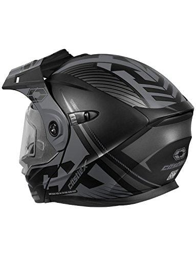 Castle X CX950 Focus Electric Modular Snowmobile Helmet (2XL, Matte Black/Gray)