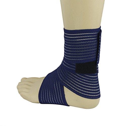 BXT A Pair (2 Pieces) Elastic Breathable Wrap Ankle Support Brace Compression Knee Elbow Wrist Ankle Hand Support Wrap Sports Bandage Strap Hook & Loop Fastener Straps(ONE PIECE)