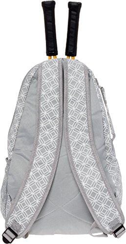 LISH Ace Tennis Racket Backpack - Women's Tennis Racquet Holder Bag (Grey)