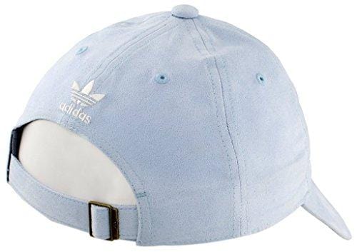 adidas Women's Originals Relaxed Plus Adjustable Strapback Cap, Aero Blue Suede/White, One Size