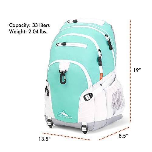 High Sierra Loop Backpack, Aquamarine/White/Ash