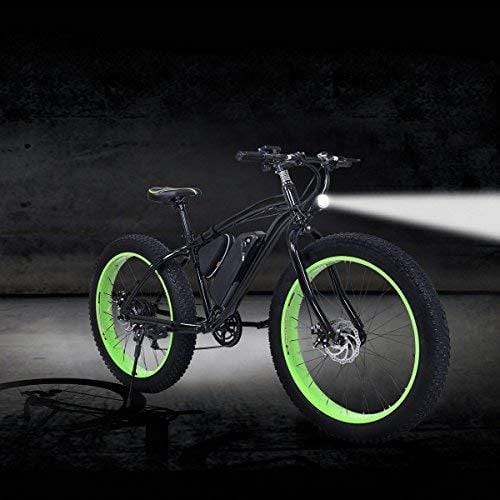 Goplus 26'' Electric Bike E-Bike Mountain Beach Snow Bicycle Fat Tire Bike Speed Up to 12.5MPH with 3 Riding Modes, Removable 36V Lithium Battery (Black)