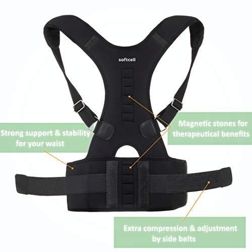 softcell Magnetic Posture Corrective Back Brace (L)