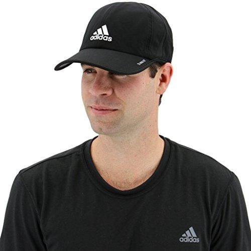 adidas Men's Superlite Relaxed Adjustable Performance Cap, Black/White, One Size [product _type] adidas - Ultra Pickleball - The Pickleball Paddle MegaStore