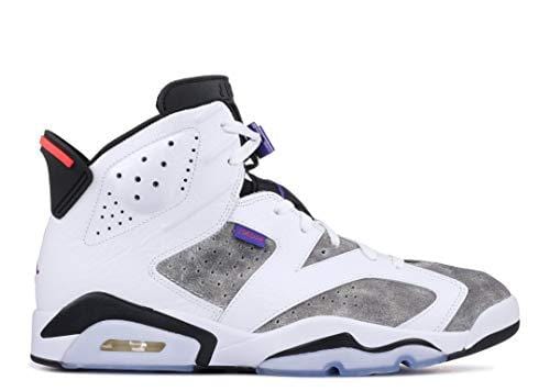 Nike Jordan Men's Retro 6 White/Dark Concord/Black/Infrared 23 Leather Basketball Shoes 12 M US