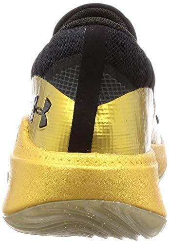 Under Armour Men's Spawn Low Basketball Shoe, Black (003)/Metallic Gold, 12.5 M US