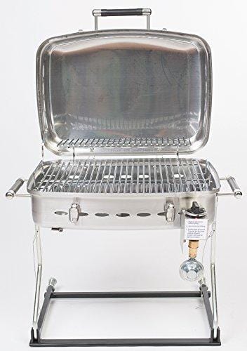 Faulkner 51323 Stainless Steel Barbecue Grille with Disposable Bottle Adapter