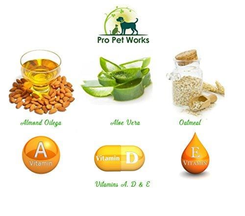 Pro Pet Works All Natural Oatmeal Dog Shampoo + Conditioner for Dogs, Cats and Small Animals-Hypoallergenic and Soap Free Blend with Aloe for Allergies & Sensitive Skin- 17oz