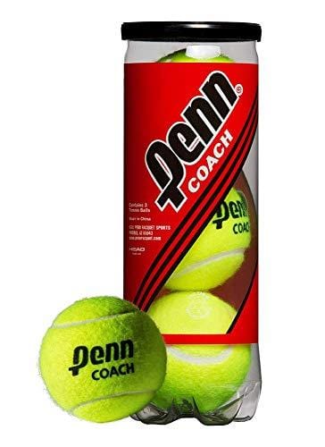 Penn Coach Pressurized Tennis Balls - Regular Duty Felt Practice & Training Tennis Balls - 12 Cans, 36 Balls