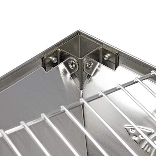 Portable Charcoal Grill for Camping Cooking with Carry Bag Small BBQ Pit Stainless Steel Mini Folding Grilling Stove for Travel, Picnic, RV, Fishing, Hunting or Job Site