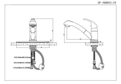 Dura Faucet Pull-Out RV Kitchen Faucet for Recreational Vehicles, Motorhomes, Campers, Trailers, and 5th Wheels - Features Easy Installation (Venetian Bronze)