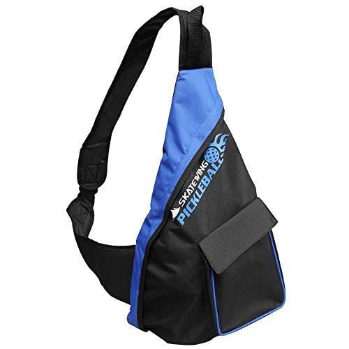 SKATEWING Professional Sports Pickleball Paddle Sling Carry Bag-Official Pack of China Shenzhen Pickleball Association (Blue)