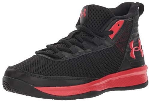 Under Armour Boys' Pre School Jet 2018 Basketball Shoe, Black (001)/Red, 13.5K M US Little Kid