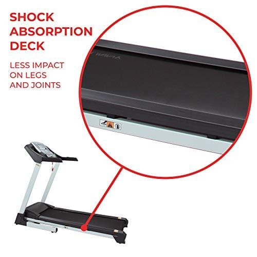 Sunny Health & Fitness SF-T7515 Smart Treadmill with Auto Incline, Sound System, Bluetooth and Phone Function