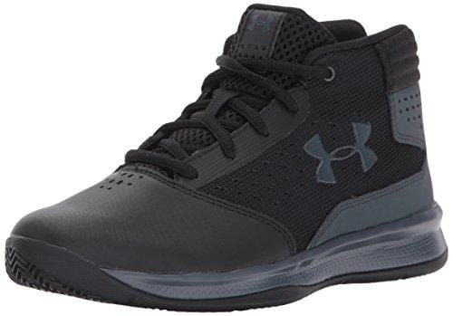 Under Armour Boys' Pre School Jet 2017 Basketball Shoe, Black (001)/Rhino Gray, 10.5K