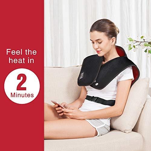 Heating Pad for Neck and Shoulders - Heat Wrap with Adjustable Heated Levels & Vibration Massage for Neck and Shoulder Back Pain Relief, Heating Pad with Auto Shut Off AL661