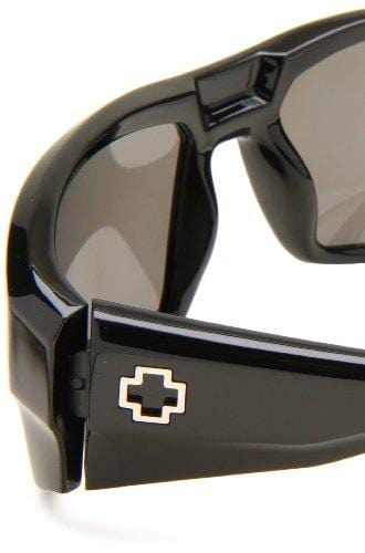 Spy Optic Unisex Dirk Polarized Shiny Black/Grey Polarized Lens