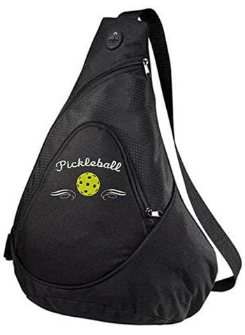 Port Authrority Pickleball paddle racquet sling bag - Pickleball - customizable with NAME you CHOOSE