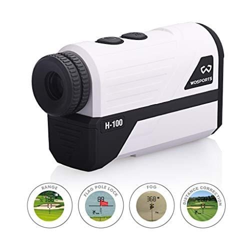 WOSPORTS Golf Rangefinder, 650 Yards Laser Distance Finder with Slope, Flag-Lock with Vibration Distance/Speed/Angle Measurement, Upgraded Battery Cover
