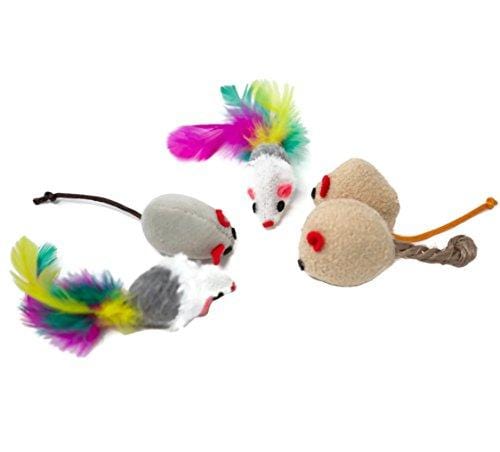 Youngever 24 Cat Toys Kitten Toys Assortments, 2 Way Tunnel, Cat Feather Teaser - Wand Interactive Feather Toy Fluffy Mouse, Crinkle Balls for Cat, Puppy, Kitty, Kitten