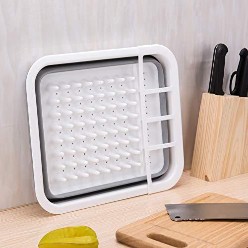 Collapsible Dish Drainer Portable Drying Rack Dinnerware Organizer Kitchen RV Campers Storage