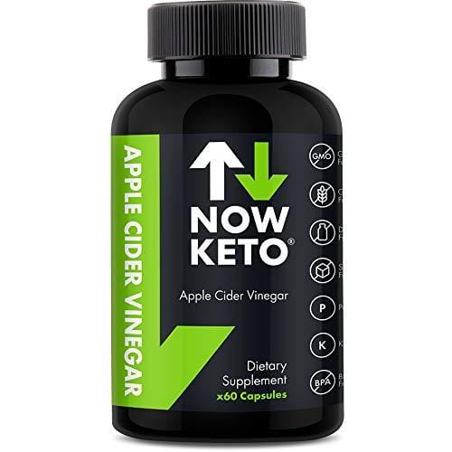 NOW KETO® Apple Cider Vinegar Capsules | Natural Appetite Suppressant | Promotes Digestive Health | Supports Healthy Weight Loss | Helps Blood Sugar | Maintains Low Blood Pressure
