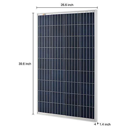 Richsolar 100 Watt Polycrystalline 100W 12V Solar Panel High Efficiency Poly Module RV Marine Boat Off Grid