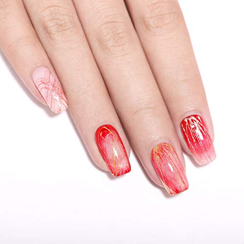 BORN PRETTY 10 Boxes Glittery Drawing Gel Polish Nail Art Pull Line Gel Thick Elastic Paint Gel 5ml/box