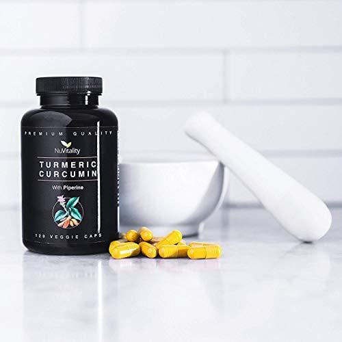 Turmeric Curcumin with Piperine (Black Pepper Extract) - 120 Veggie Capsules - Premium Quality with 95% Standardized Curcuminoids - Best Absorption & Potency - Pain Relief & Joint Support Supplement