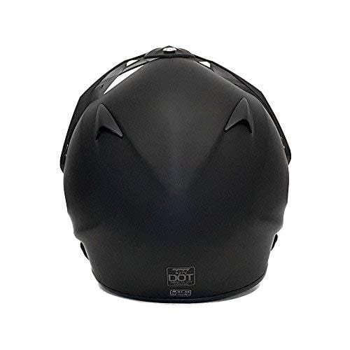 MMG 27V Motocross Full Face Helmet, Dual Sport Off Road Motorcycle Dirt Bike ATV, Includes Flip Up Visor, Medium, Matte Black