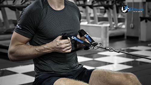 Fitteroy Cable Machine Attachments Handles and Ankle Strap - Gym and Home Gym Accessories - Exercise Handles and Leg Strap for Resistance Bands