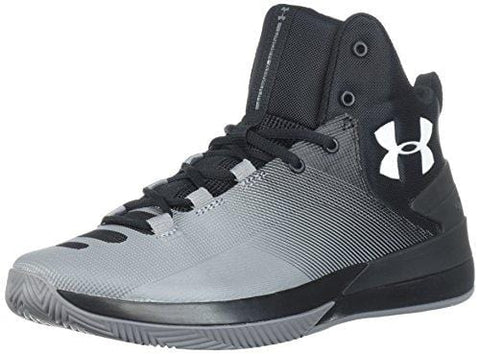 Under Armour Men's Rocket 3 Basketball Shoe, Black (005)/Zinc Gray, 9.5