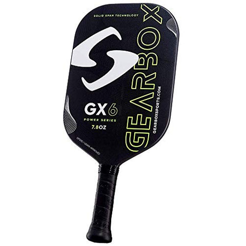 Gearbox GX6 Power 7.8oz 3-15/16in Carbon Fiber Neon Yellow Pickleball Paddle