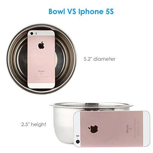 URPOWER Dog Bowls Stainless Steel Dog Bowl with No Spill Non-Skid Silicone Mat 53 oz Feeder Bowls Pet Bowl for Dogs Cats and Pets