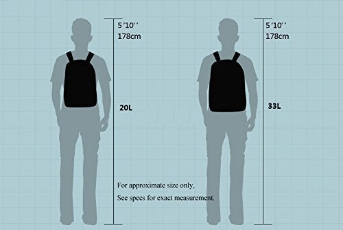 Outlander Packable Handy Lightweight Travel Hiking Backpack Daypack-Red-L