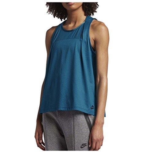 NIKE Women's Bonded Top Athletic Tank Top Industrial Blue 833454-457 (Large)