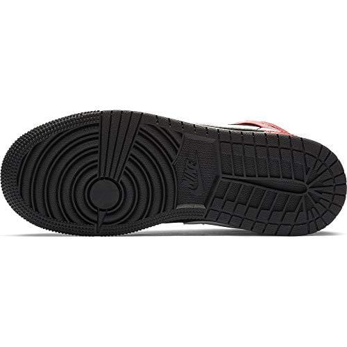 Jordan Boy's Air Jordan 1 Mid (GS) Basketball Shoe, Black/Infrared 23/White, 5.5 M US Big Kid