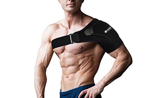 Copper Compression Recovery Shoulder Brace - Highest Copper Content Shoulder Stability Support Brace. Adjustable Fit Sleeve Wrap Men Women. Relief for Shoulder Injuries, Tendonitis (One Size Regular)