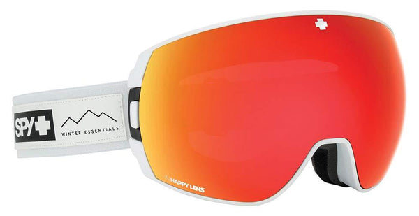 Spy Optic Legacy Asian Fit Essential White Happy Gray Green W/Red Spectra+Happy Yellow One Size
