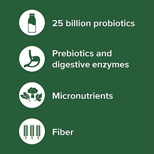 Vibrant Health, Green Vibrance, Plant-Based Superfood Powder, 25 Billion Probiotics Per Scoop, Vegetarian and Gluten Free, 60 Servings (FFP)